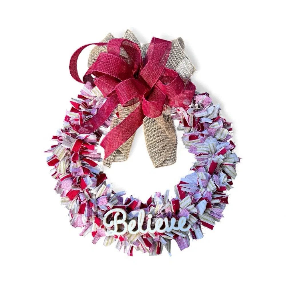 New Christmas Rustic Festive Holiday 21‎ inch Wreath